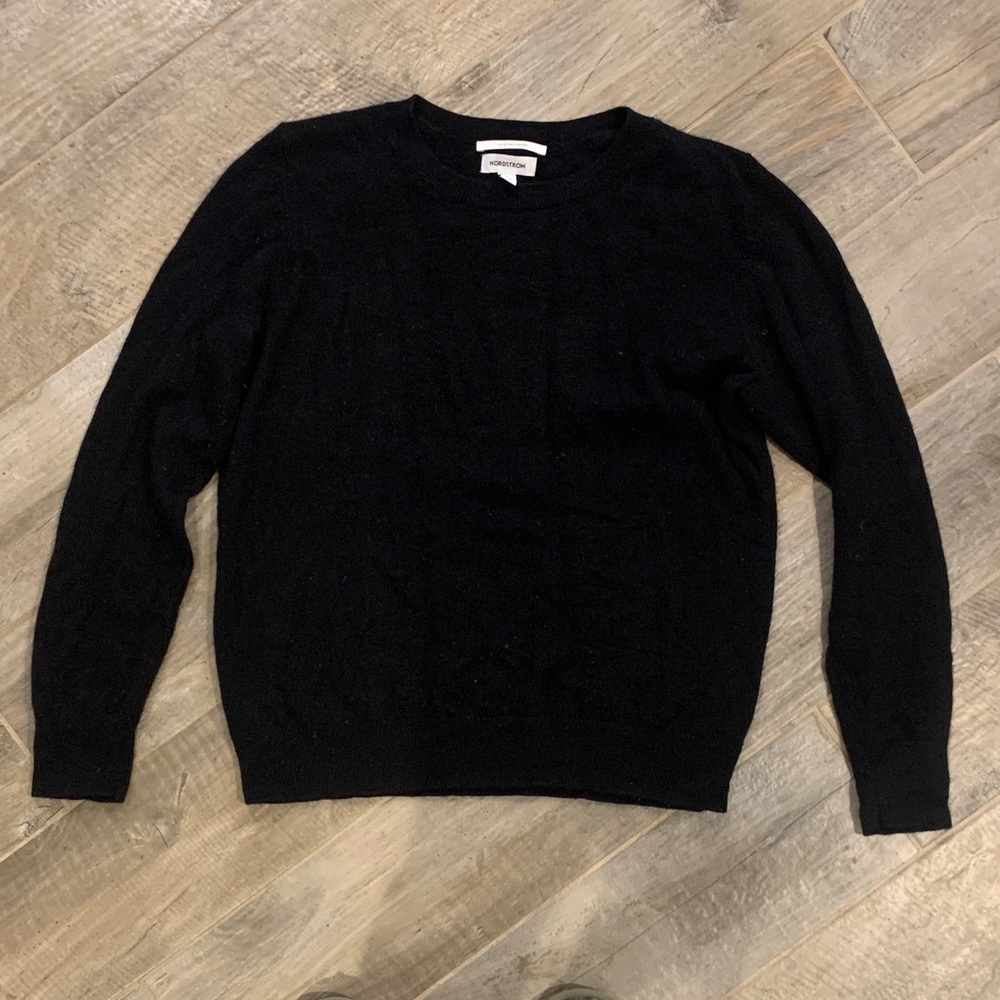 Nordstrom Cashmere Crewneck Sweater - Black